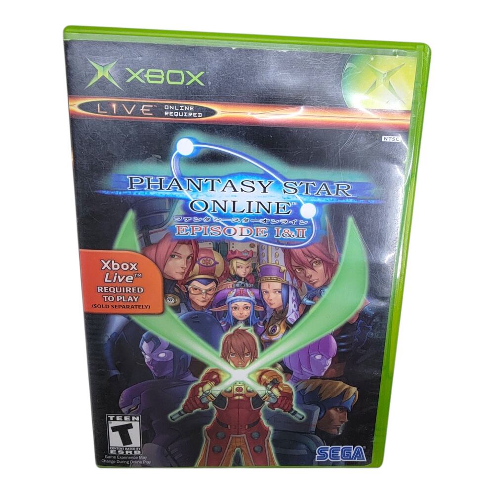 Phantasy Star Online Episode I & II Xbox Sega CIB Complete Game with Manual